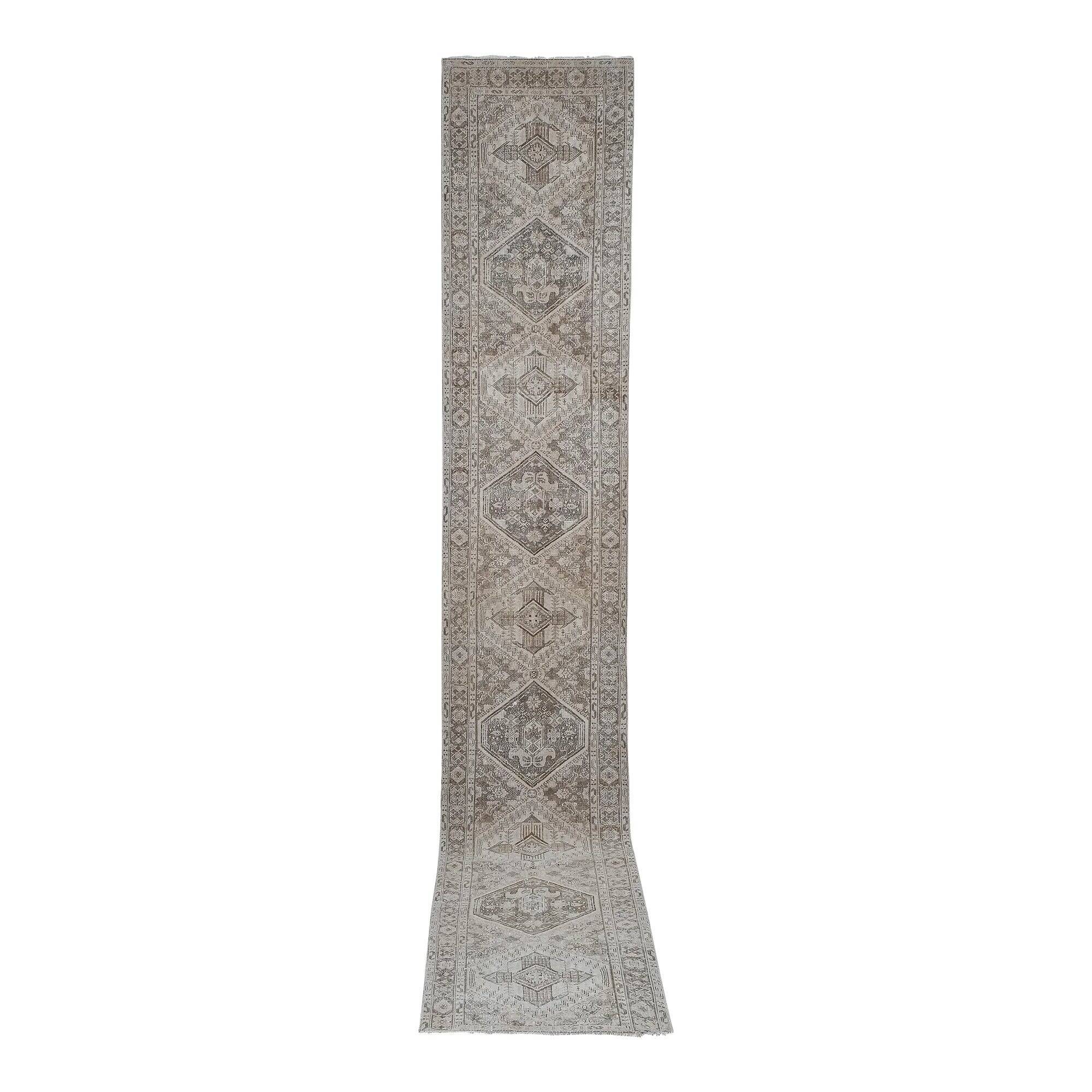 Vintage Turkish hallway rug 75x430 cm