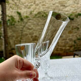 Lot of 6 Cristal d'Arques Auteuil champagne glasses.