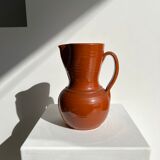 Two-tone brown ceramic wine pitcher H: 24cm