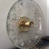 Large chiseled glass wall light