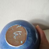 Blue ball vase
