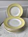 Lot of 9 pastel yellow hollow plates st amand textured 50s-60s