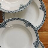 7 deep plates in iron earth Andrinople Saint Amand and Hamage