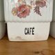 Set wood shelf and Art Deco spice jars