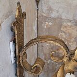 Pair of wrought iron torches