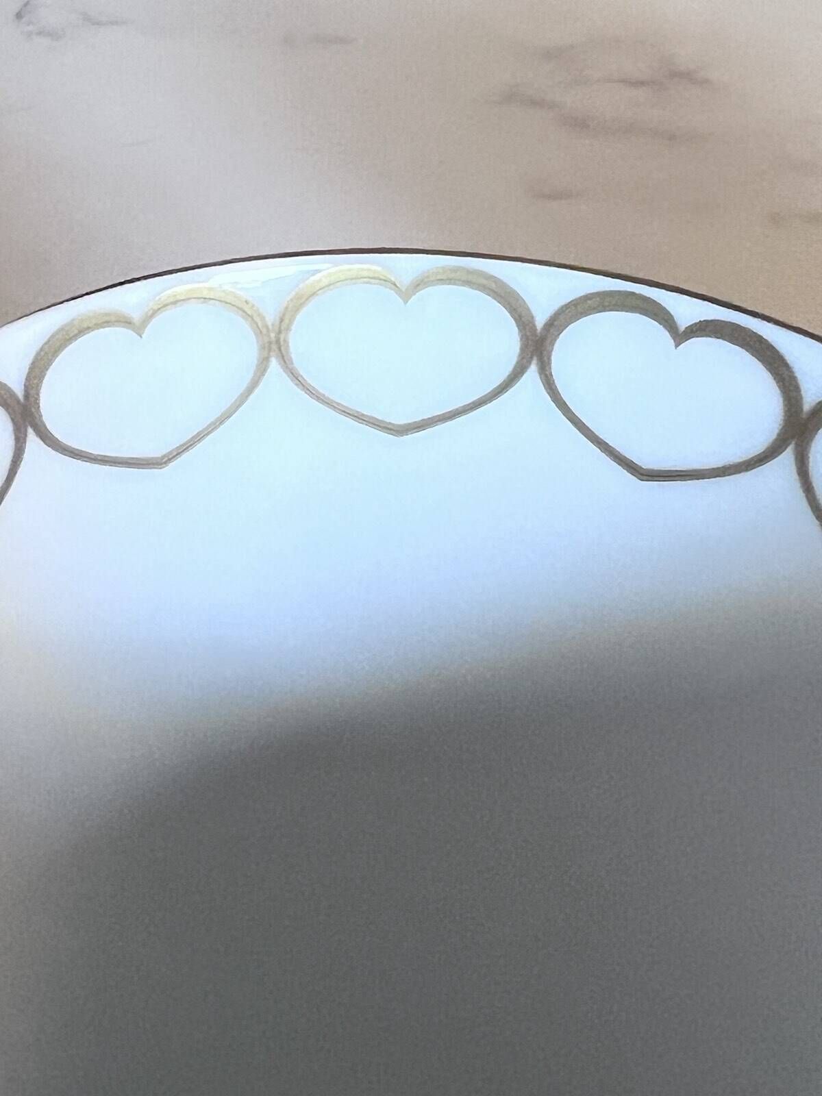 HAVILAND Limoges porcelain Gold & White Vase pot ONZE DE COEUR hand-decorated