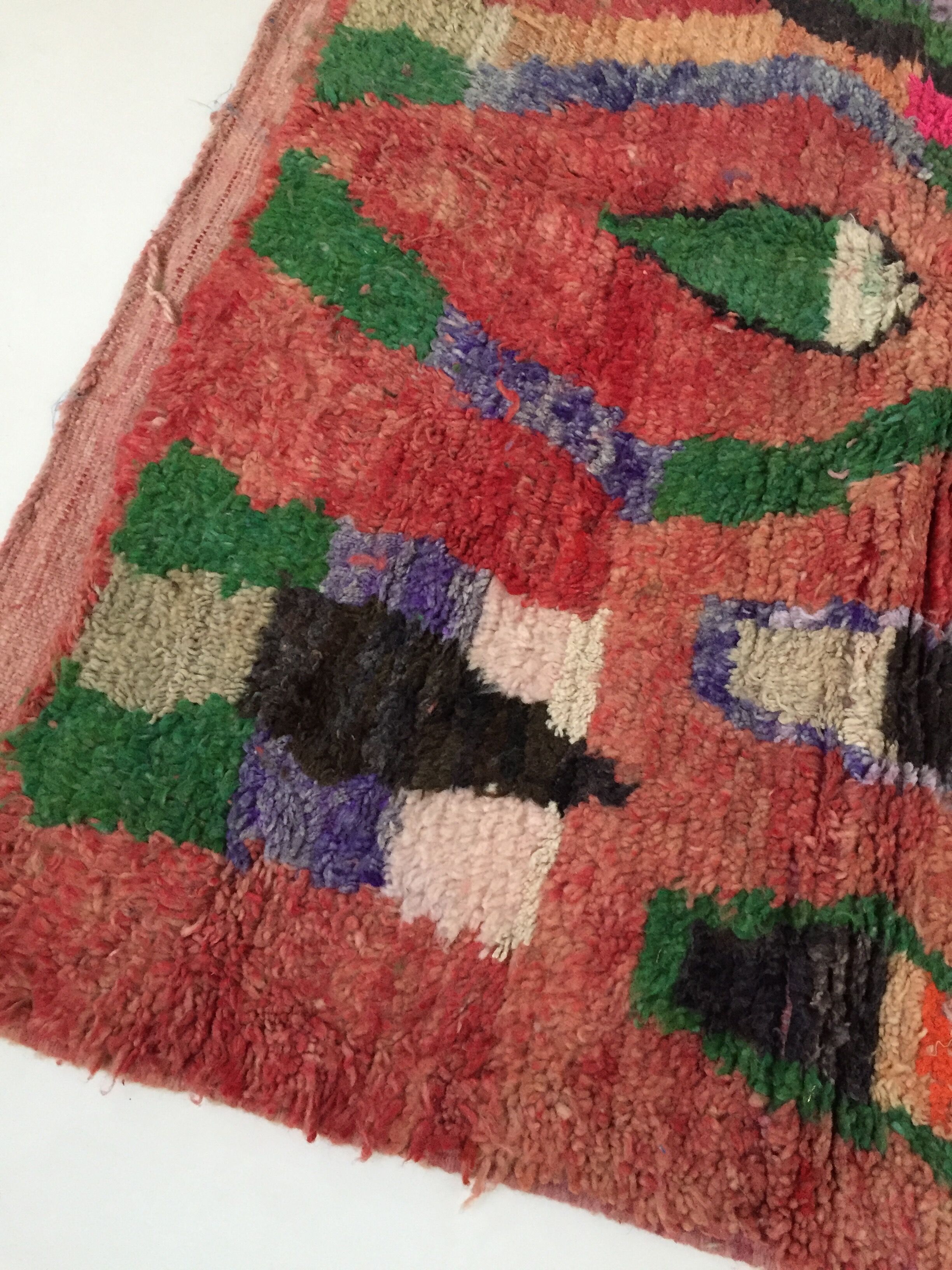 Moroccan Berber carpet Boujaad with colorful patterns 243x163cm