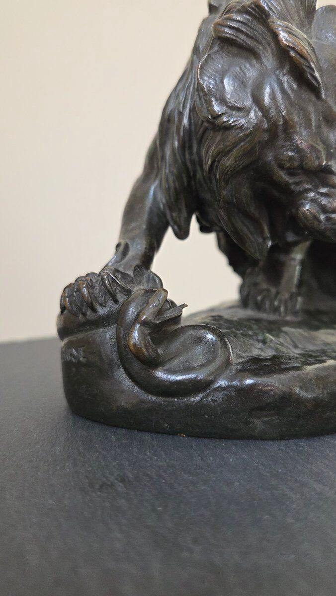 Bronze sculpture by Antonin-Louis BARYE (1796-1875)