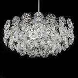 Small sparkling pendant light, chrome and crystal glass by Kinkeldey, Germany, 1970.