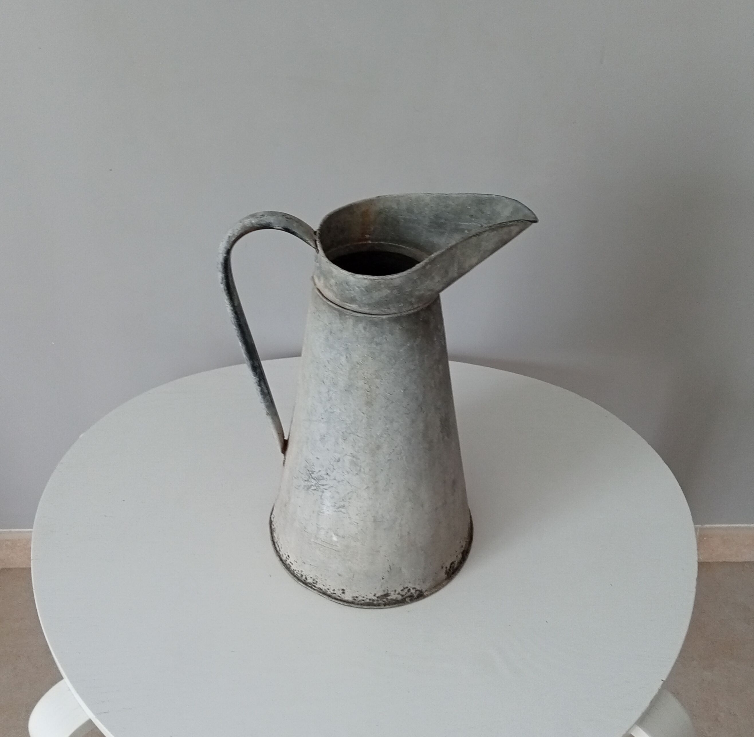 Antique zinc water pitcher