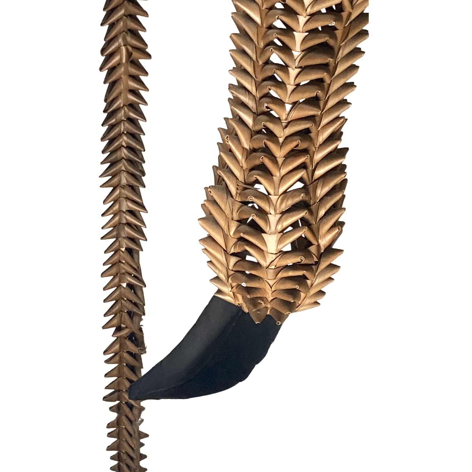 1960s bamboo rattan wicker crane flamingo bird lamp, USA