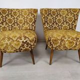 Bench and 2 vintage cocktail armchairs