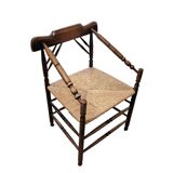 A pair of Dutch oak / matching Rush Chairs 1930s