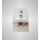 Vintage bedside table with compass foot
