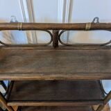 Pair of rattan shelves