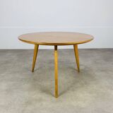 Vintage 50s tripod coffee table with compass base, Italian design