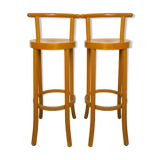 Pair of Baumann bar stools, 80s
