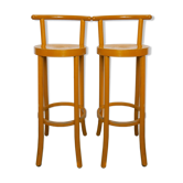 Paire de tabourets de bar Baumann années 80
