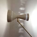 Italian dialog lamp articulated brass and marble style 50's