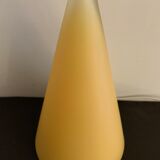 Lampe en verre cône jaune SCE France 1980