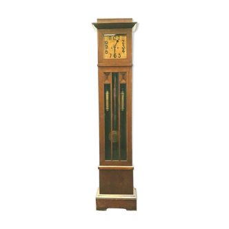Art Deco parquet clock in oak and oak veneer Movement has ringtone