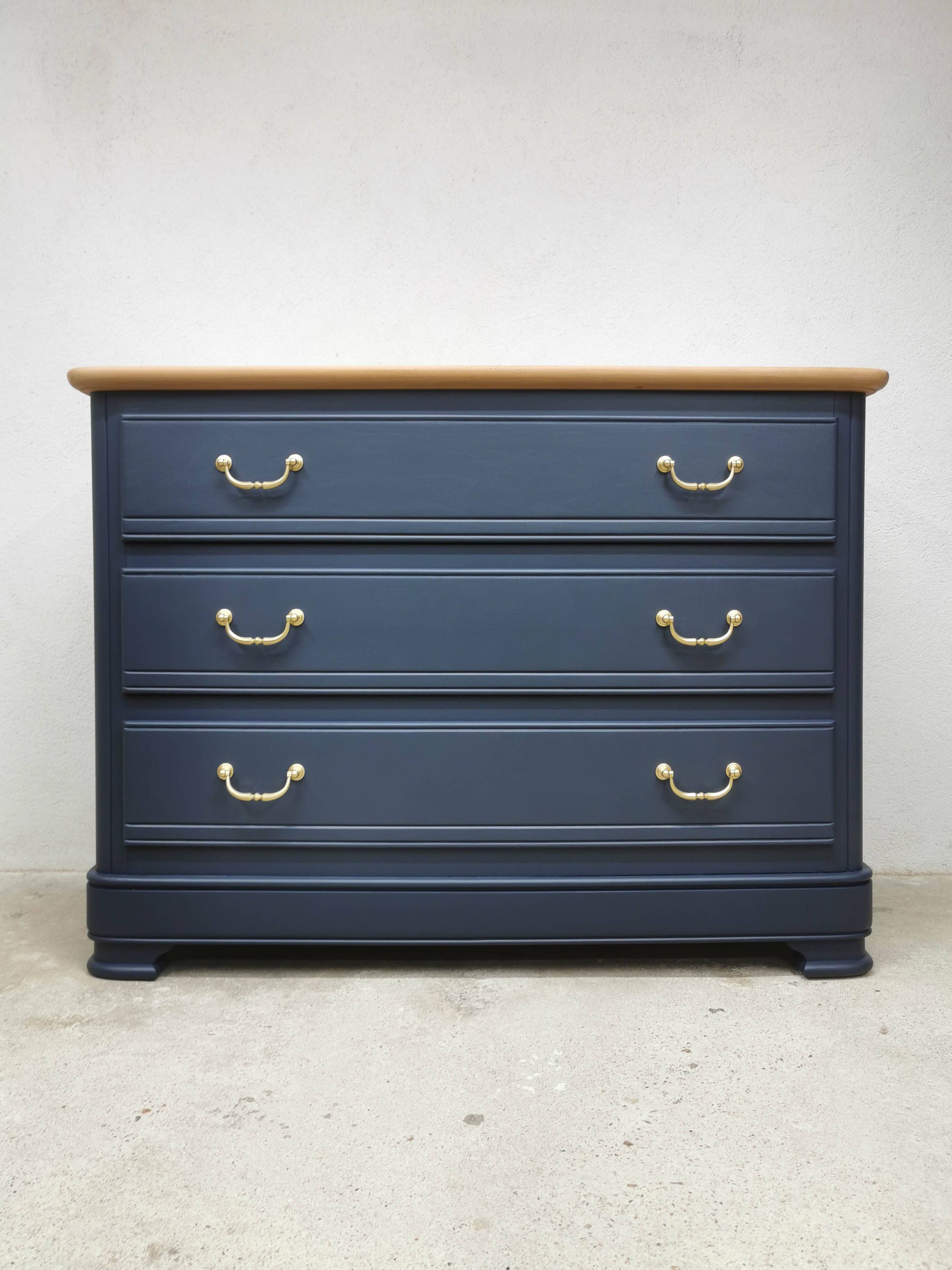 Vintage cherry wood commode refurbished