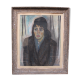 Pastel portrait Young man signed jules Tristani