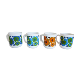 4 vintage Mugs Arcopal lotus