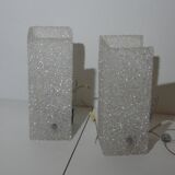 2 perspex wall sconces, 1970