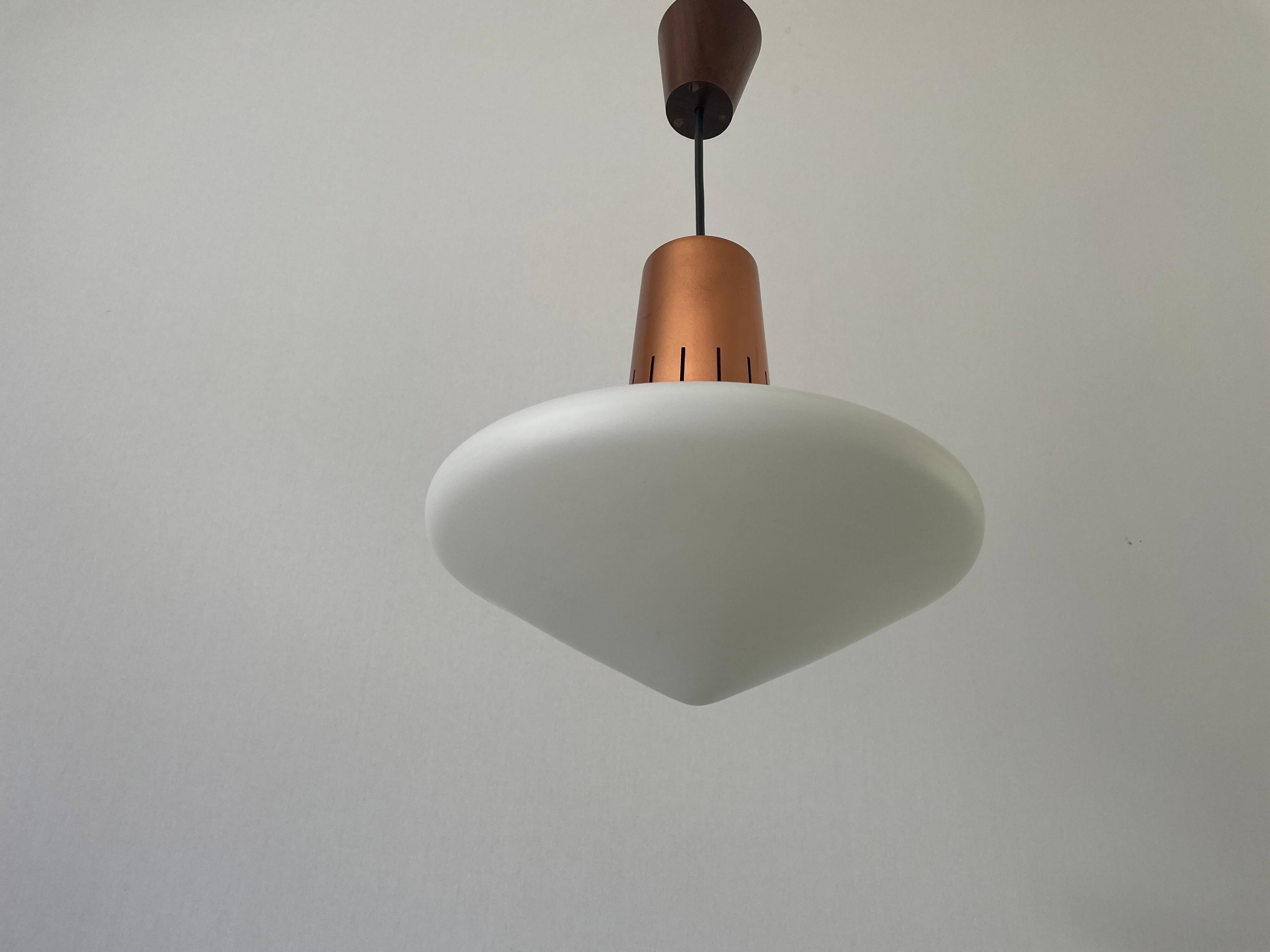 Pyramidal glass ceiling light, 1960s, Germany