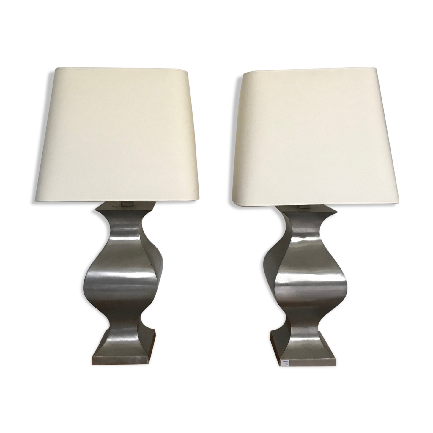 Paire de lampes en métal 1970