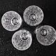 Set of 4 Vintage Pressed Glass Champagne Flutes, Clear Italian Stemware