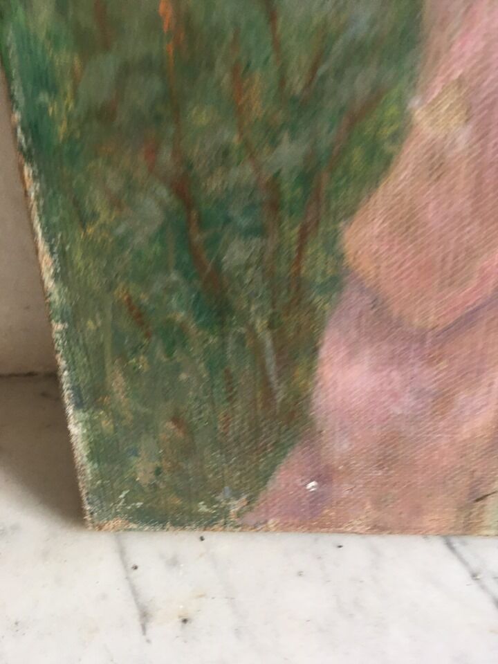 Portrait ancient oil on canvas