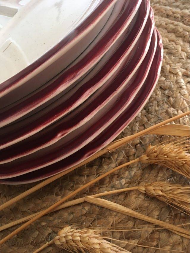 Vintage fondue plates Saint Amand