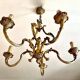 Golden bronze chandelier in Louis XV style