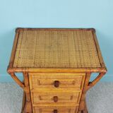 Rattan bedside