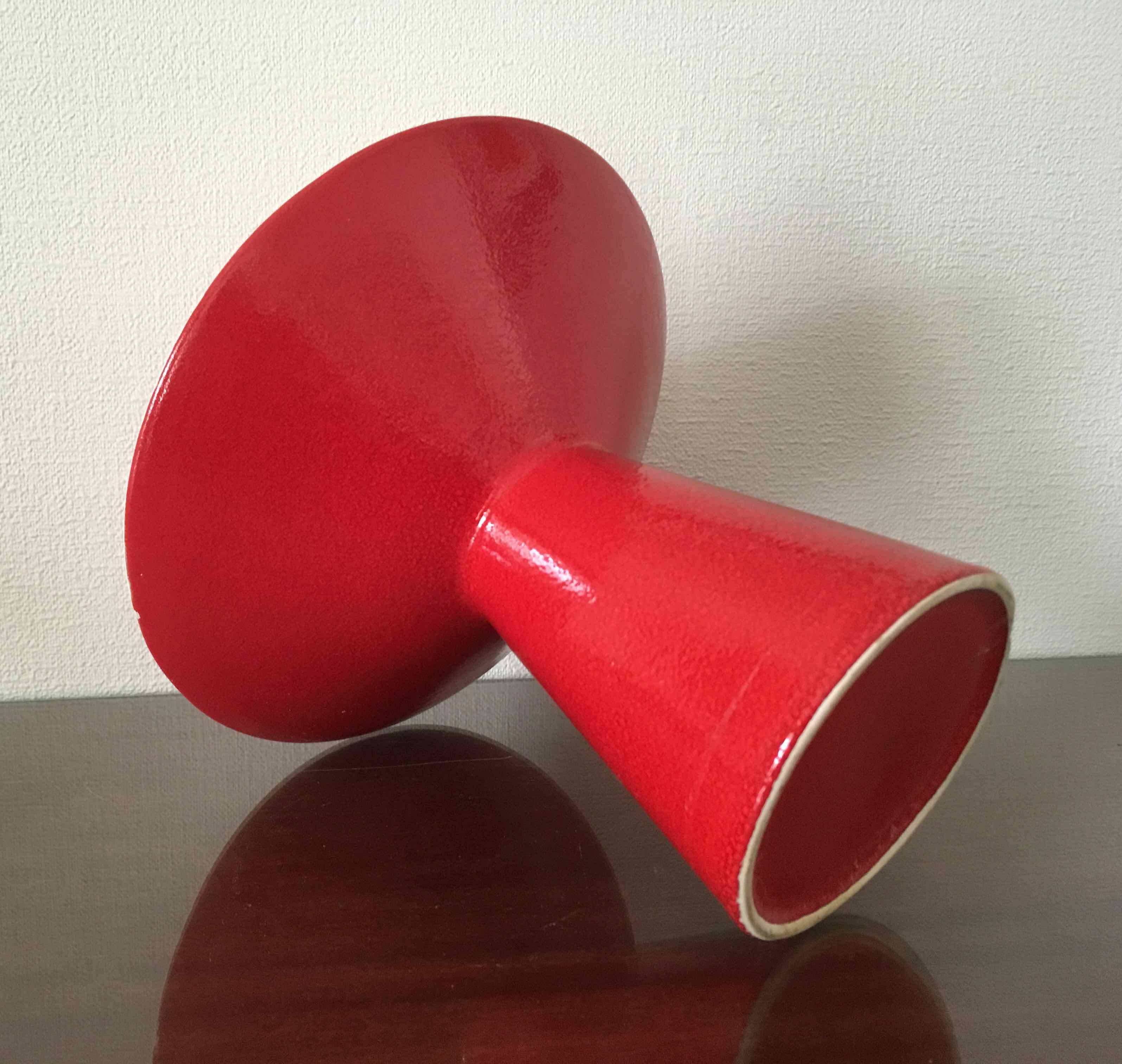 Italian design ceramic vase 1970