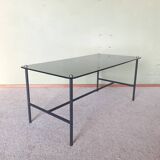 Glass and steel coffee table, Pierre Guarche, Steiner edition design circa 1950