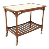 Scandinavian mahogany and Formica serving trolley, Swedish modern, Sweden, 1940
