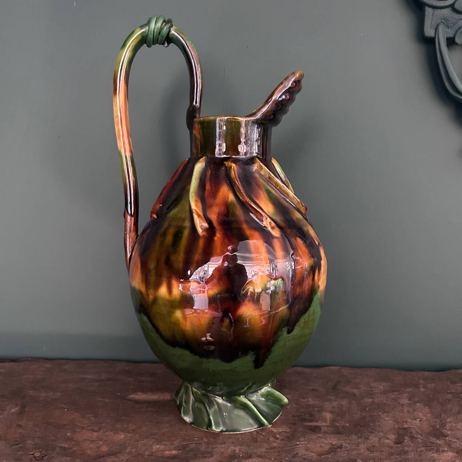 Large Provençal jug signed AC