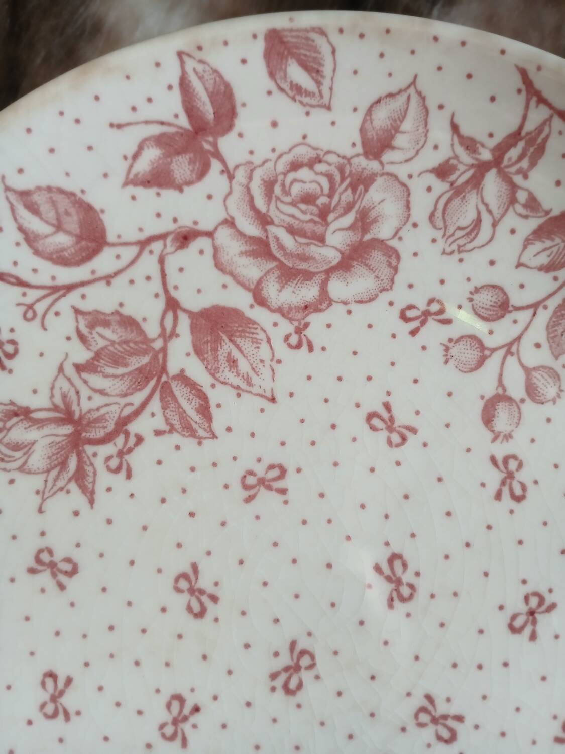 7 antique dessert plates Gien