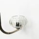Lustre See Delmas 3 branches noir et doré verre transparent 1960