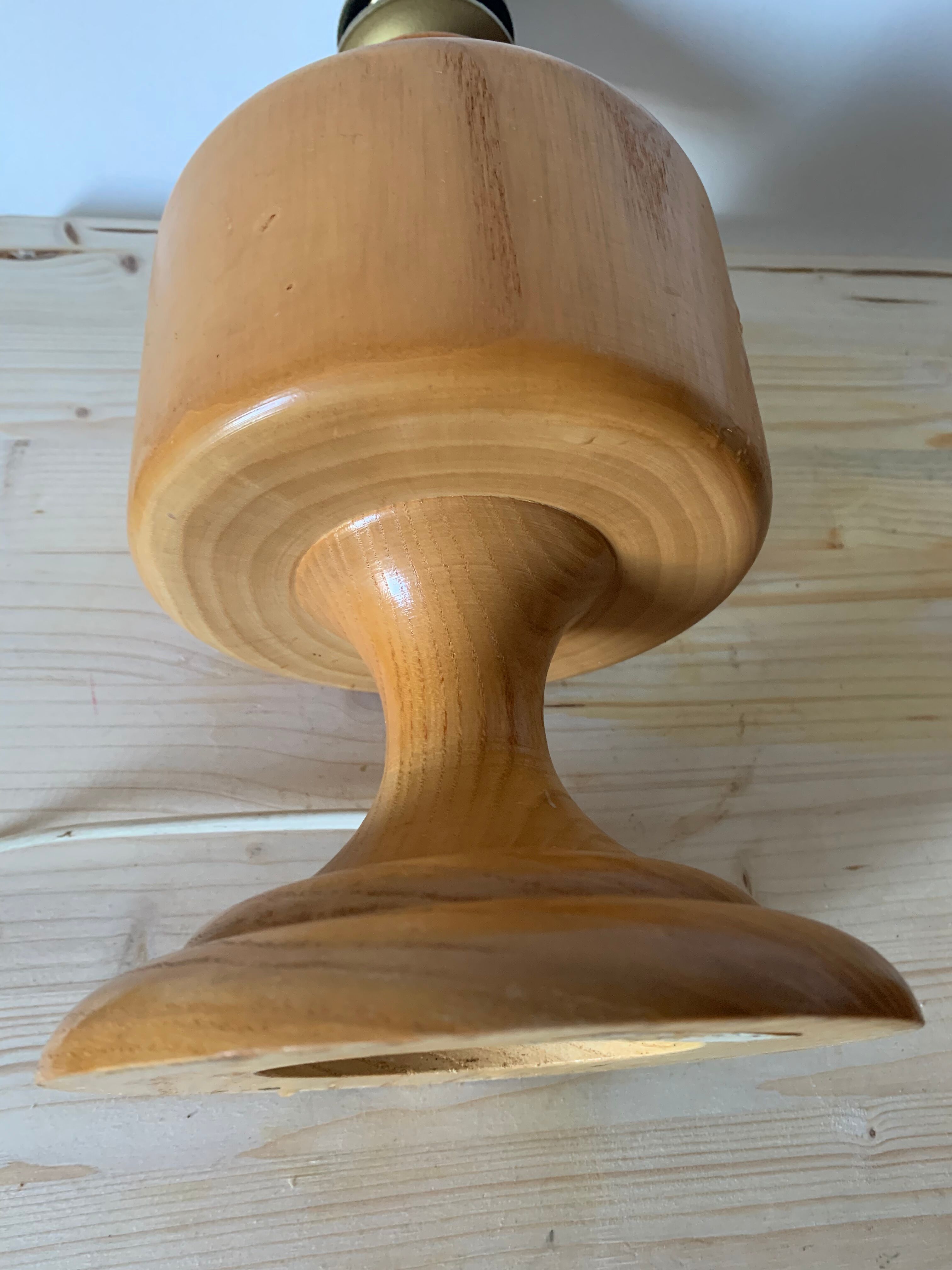 Vintage lamp in light wood