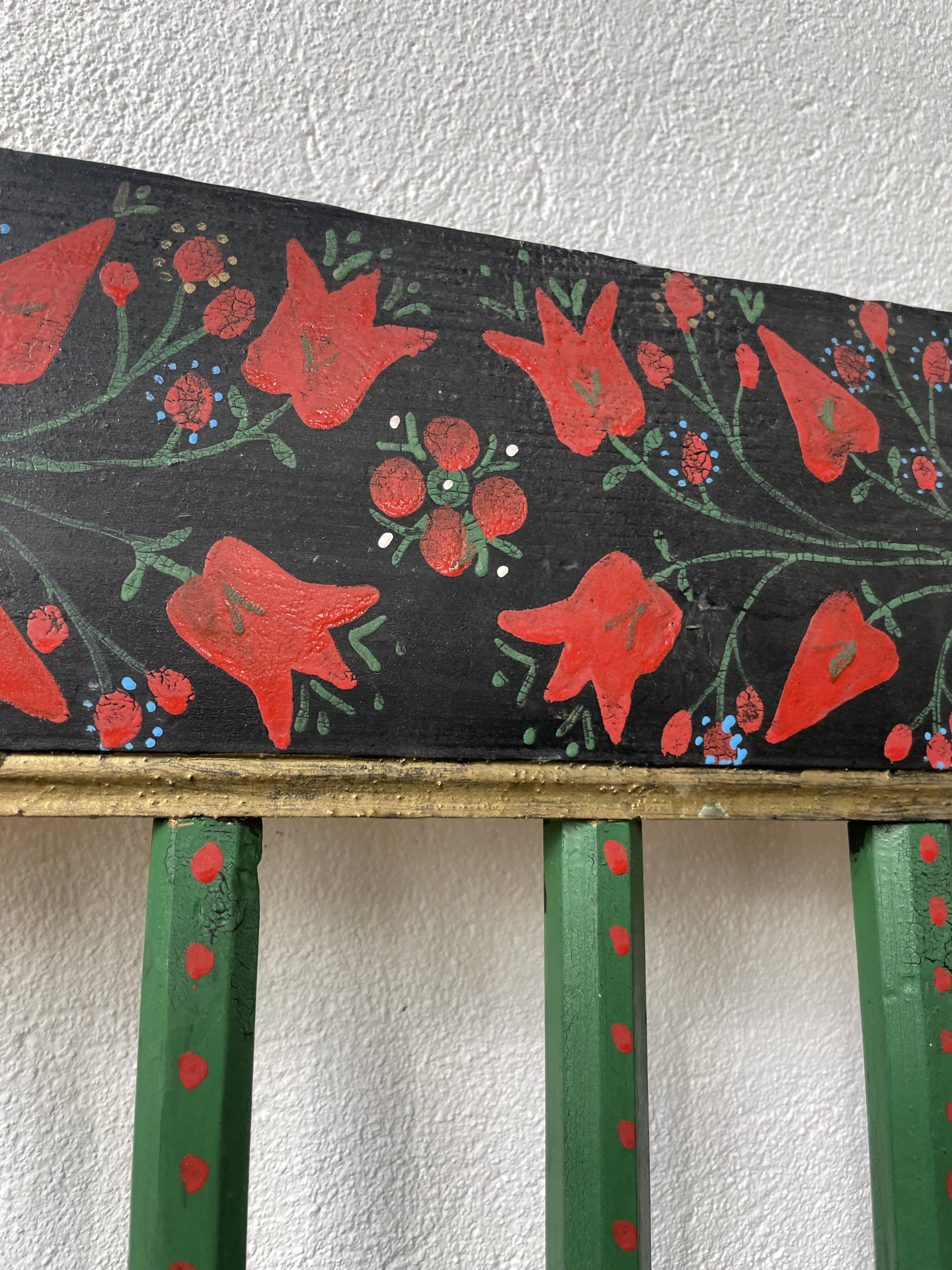 Moldavian bench 1968 polychrome