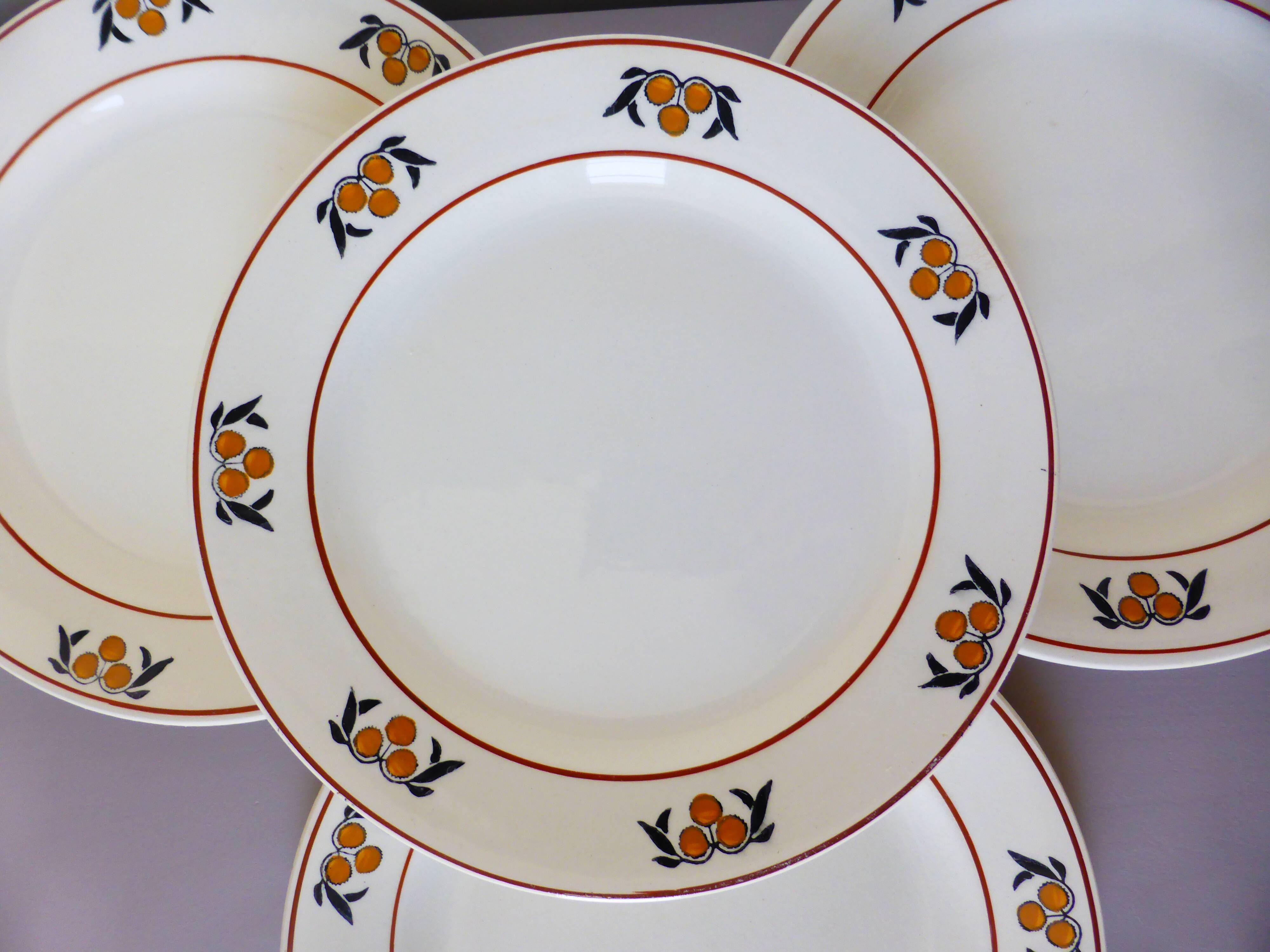 4 flat plates in iron earth of the Salins model Mimosa 210738