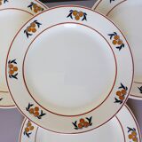 4 flat plates in iron earth of the Salins model Mimosa 210738