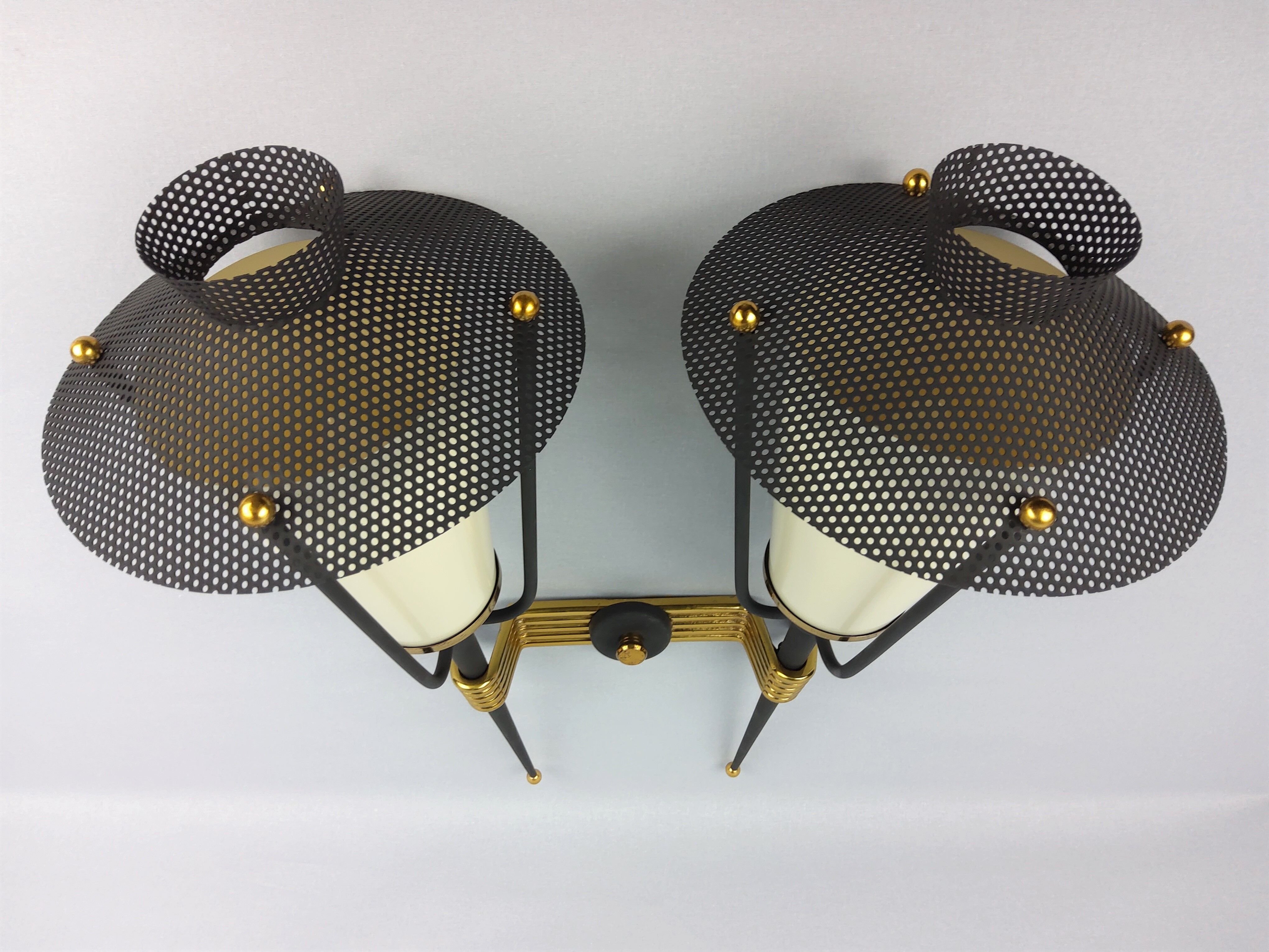 2 Appliques "torch" of Arlus 1950