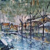Hst ancienne huile sur toile, peinture signée, tableau