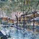 Hst old oil on canvas, signed painting, painting