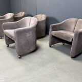 PS142 Easy Chairs by Eugenio Gerli for Tecno, 1970s - set of 5
